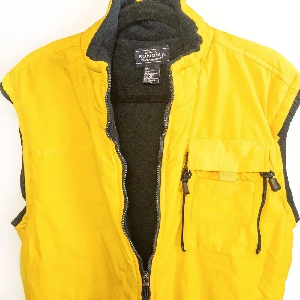 Sonoma Yellow/Navy Insulated Camp Vest Sz XL